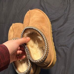 UGG Chestnut Brown Suede Slip-On Mule Slippers